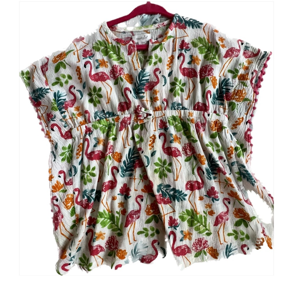 Mud pie adorable flamingo beach coverup 4T/5T